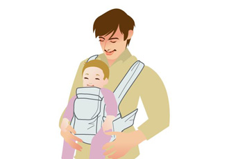 前向き抱っこ