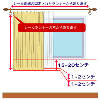 腰高窓(カーテンの場合)