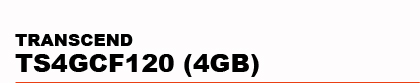 TRANSCEND�@TS4GCF120 (4GB)