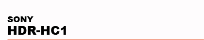 SONY�@HDR-HC1