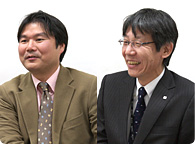 リコー
パーソナルマルチメディアカンパニー 企画室 スペシャリスト 荒井 孝さん(左)
ICS設計室 室長 阪口 知弘さん(右)