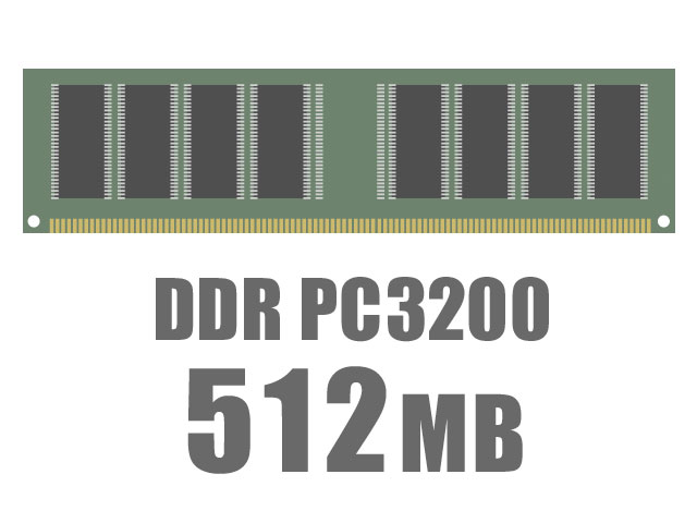 DIMM DDR SDRAM PC3200 512MB CL2.5 �̐��i�摜