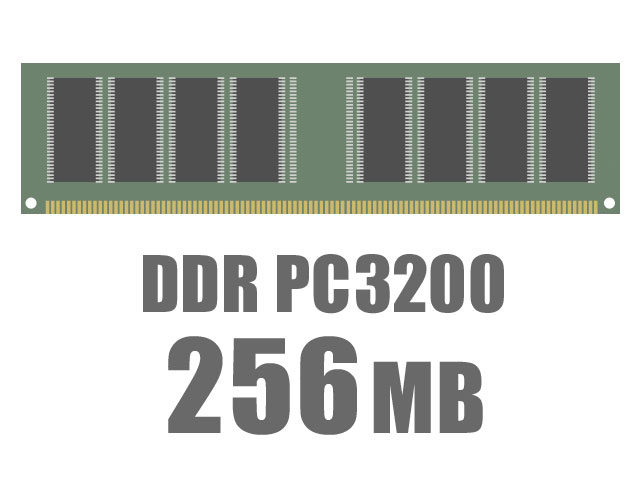 DIMM DDR SDRAM PC3200 256MB CL2.5 �̐��i�摜
