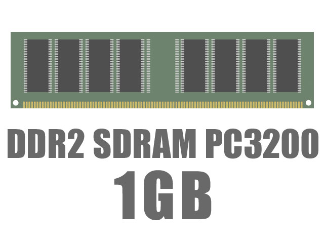 DIMM DDR2 SDRAM PC3200 1GB CL3 ECC Registered �̐��i�摜