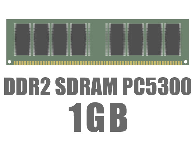DIMM DDR2 SDRAM PC5300 1GB CL5 �̐��i�摜
