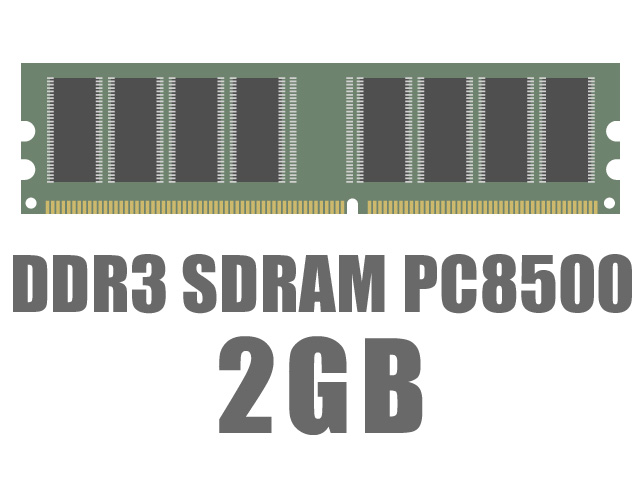 DIMM DDR3 SDRAM PC3-8500 2GB �̐��i�摜