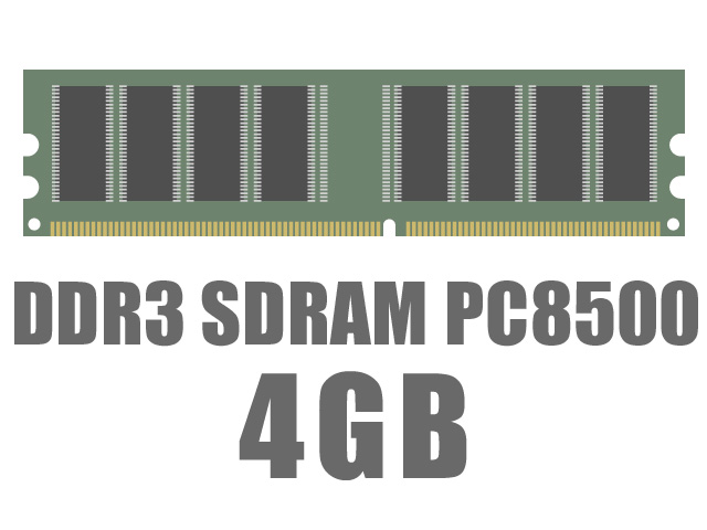 DIMM DDR3 SDRAM PC3-8500 4GB �̐��i�摜