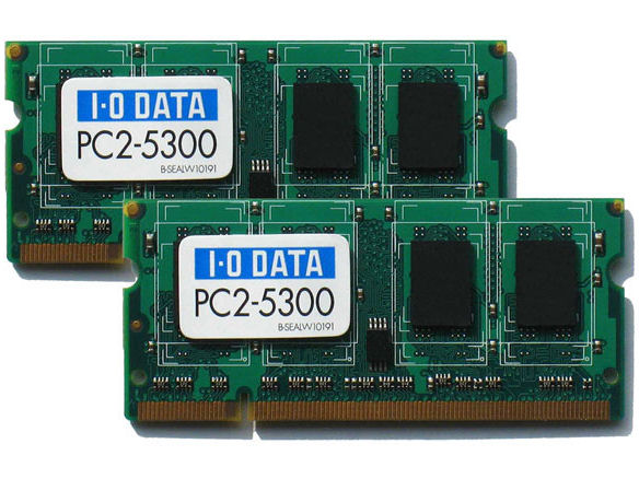 SDX667-1Gx2/EC (SODIMM DDR2 PC2-5300 1GB 2���g) �̐��i�摜