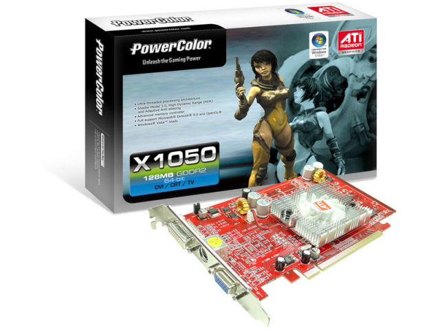PowerColor X1050 128MB DDR2 HyperMemory 512MB (PCIExp 128MB) �̐��i�摜