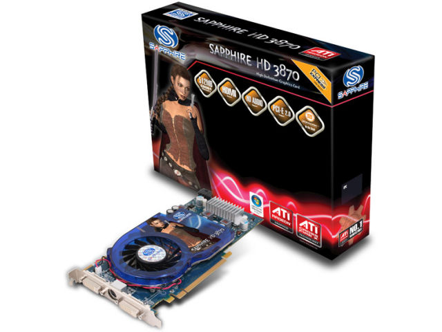 SAPPHIRE RADEON HD 3870 512MB GDDR4 PCIE 1�X���b�g�d�l�I���W�i���N�[���[ (PCIExp 512MB) �̐��i�摜