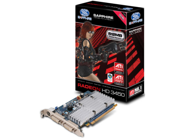 SAPPHIRE RADEON HD 3450 512MB DDR2 PCIE (PCIExp 512MB) �̐��i�摜