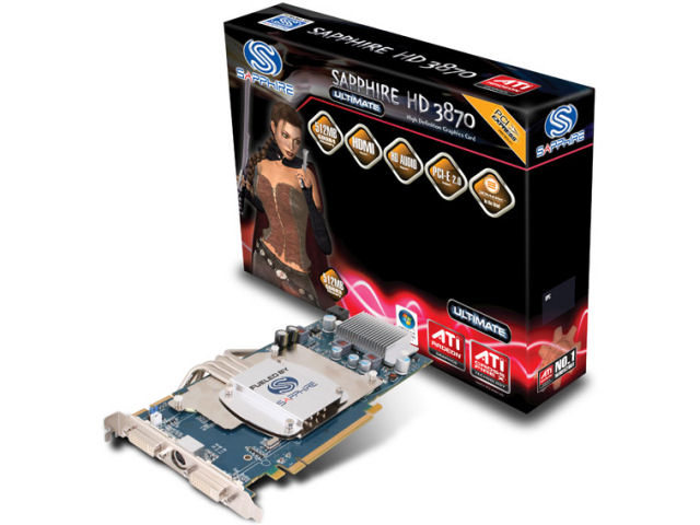 SAPPHIRE RADEON HD 3870 512MB GDDR4 PCIE ULTIMATE (PCIExp 512MB) �̐��i�摜