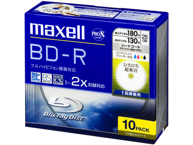 BDR25VWP.S1P10S (BD-R 2�{�� 10���g) �̐��i�摜