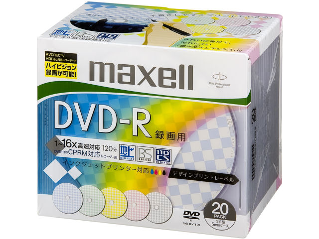DRD120PMIXC.S1P20S B (DVD-R 16�{�� 20���g) �̐��i�摜