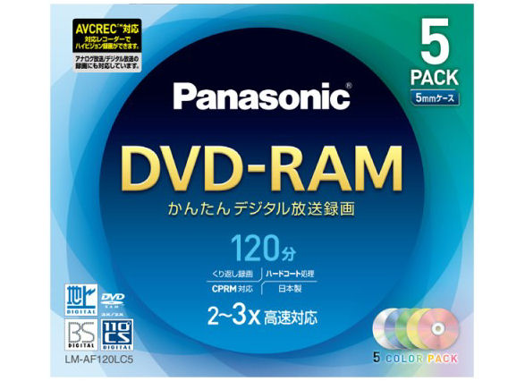 LM-AF120LC5 (DVD-RAM 3�{�� 5���g) �̐��i�摜