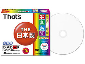 DR-120WKY10SN (DVD-R 16�{�� 10���g) �̐��i�摜