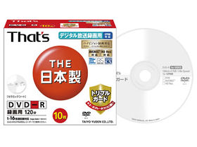 DR-C12WTY10SNT (DVD-R 16�{�� 10���g) �̐��i�摜