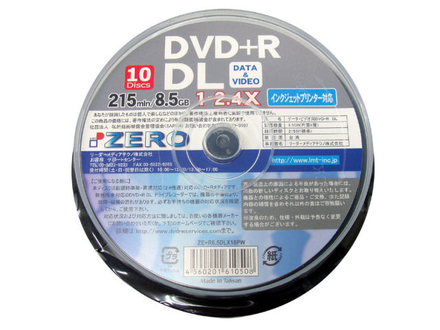 ZE+R8.5DLX10PW (DVD+R DL 2.4�{�� 10���g) �̐��i�摜