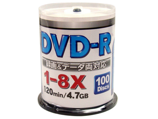 ZERT47-8X100PW (DVD-R 8�{�� 100���g) �̐��i�摜