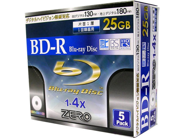 ZBR25-4X5PW (BD-R 4�{�� 5���g) �̐��i�摜