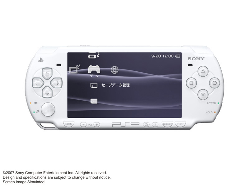 PSP �v���C�X�e�[�V�����E�|�[�^�u�� �Z���~�b�N�E�z���C�g PSP-2000 CW