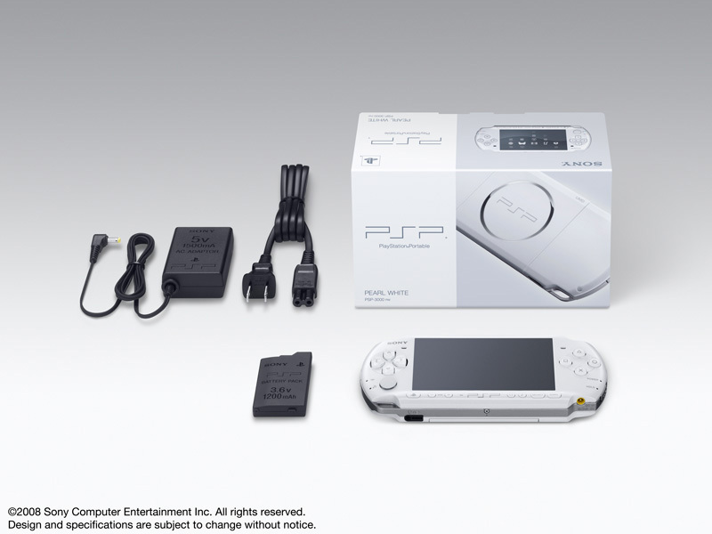 PSP �v���C�X�e�[�V�����E�|�[�^�u�� �p�[���E�z���C�g PSP-3000 PW