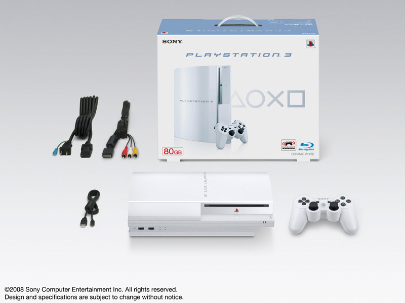 �v���C�X�e�[�V����3 HDD 80GB �Z���~�b�N�E�z���C�g CECHL00 CW