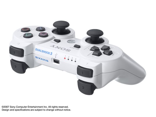 ���C�����X�R���g���[��(DUALSHOCK 3) �Z���~�b�N�E�z���C�g CECHZC2J CW �̐��i�摜