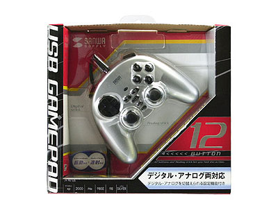 JY-P61US �V���o�[ (12�{�^�� USB�Q�[���p�b�h)