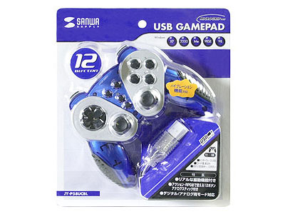 JY-P58UCBL �N���A�u���[ (12�{�^�� USB�Q�[���p�b�h)