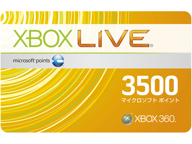 Xbox Live 3500 �}�C�N���\�t�g�|�C���g�J�[�h �̐��i�摜
