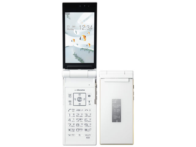 高品質 ドコモ docomo F-02D WHITE ホワイト ガラケー 通信確認済