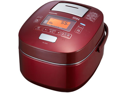 TOSHIBA 炊飯器 RC-10VPF赤 東芝、かまど炊きの炊きあがりを目指した「真空圧力かまど炊き