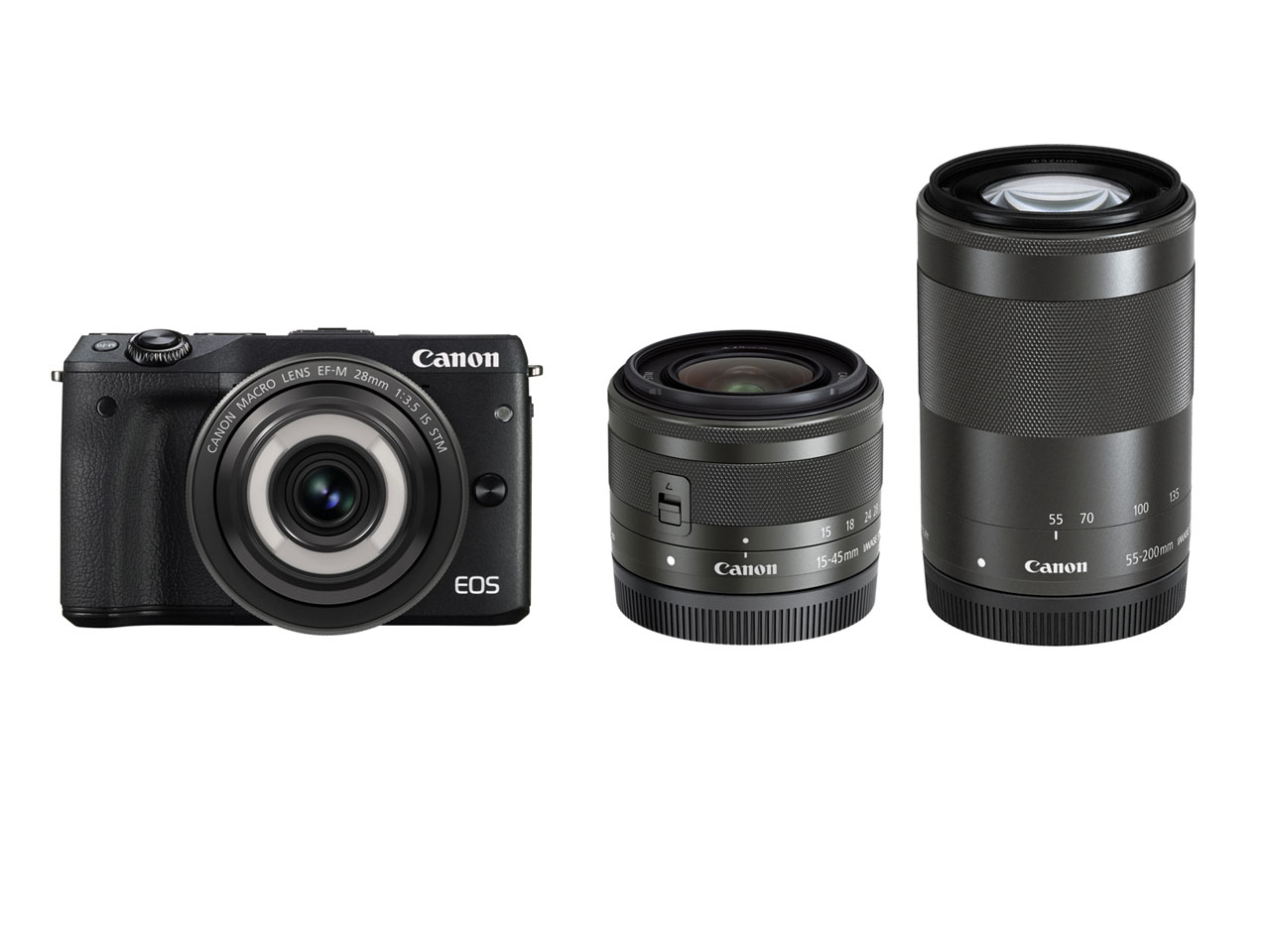 EOS M3 �N���G�C�e�B�u�}�N�� �g���v�������Y�L�b�g �̐��i�摜