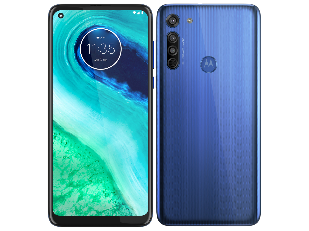 好評高品質 Motorola - Moto G8 Plus 本体 コズミックブルー 青