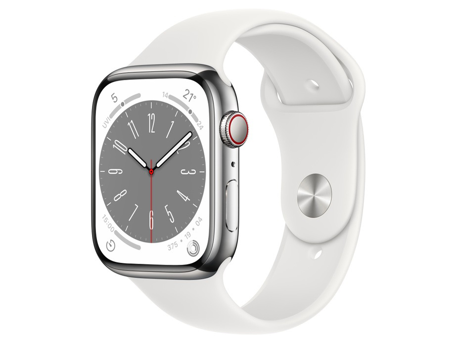 Apple Watch Series 8 GPS+Cellular���f�� 45mm �X�e�����X�X�`�[���P�[�X/�X�|�[�c�o���h �̐��i�摜