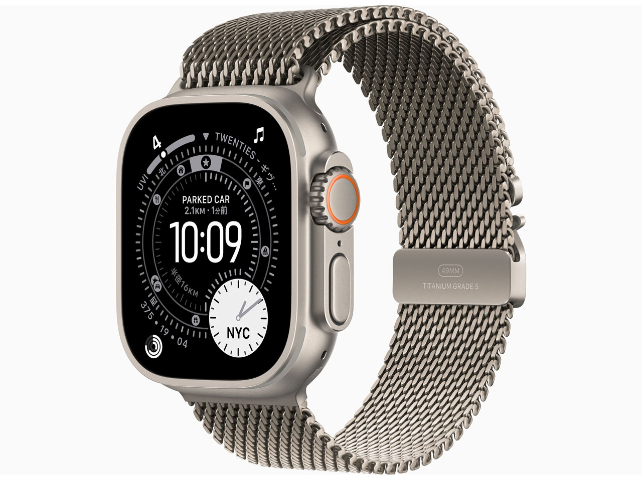 Apple Watch Ultra 3 GPS+Cellular���f�� 49mm �`�^�j�E���~���l�[�[���[�v S �̐��i�摜