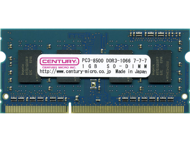 CD1G-SOD3U1066 (SODIMM DDR3 PC3-8500 1GB) �̐��i�摜