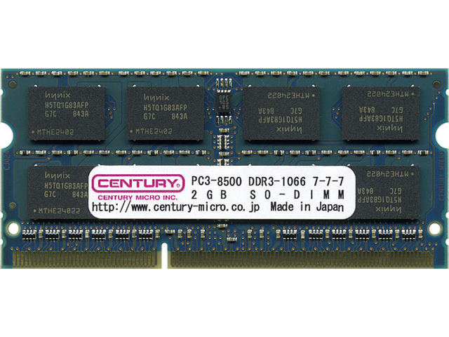 CD2G-SOD3U1066 (SODIMM DDR3 PC3-8500 2GB) �̐��i�摜