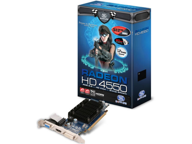 SAPPHIRE HD 4550 512MB DDR3 PCIE HDMI LP �t�@�����X (PCIExp 512MB) �̐��i�摜