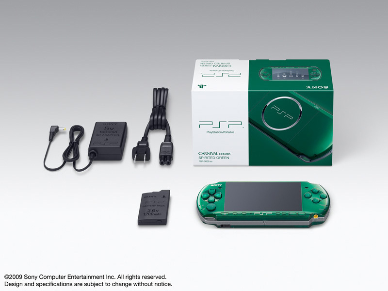 PSP �v���C�X�e�[�V�����E�|�[�^�u�� �X�s���e�B�b�h�E�O���[�� PSP-3000 SG