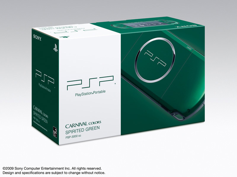 価格.com - 『パッケージ』 PSP プレイステーション・ポータブル スピリティッド・グリーン PSP-3000 SG の製品画像