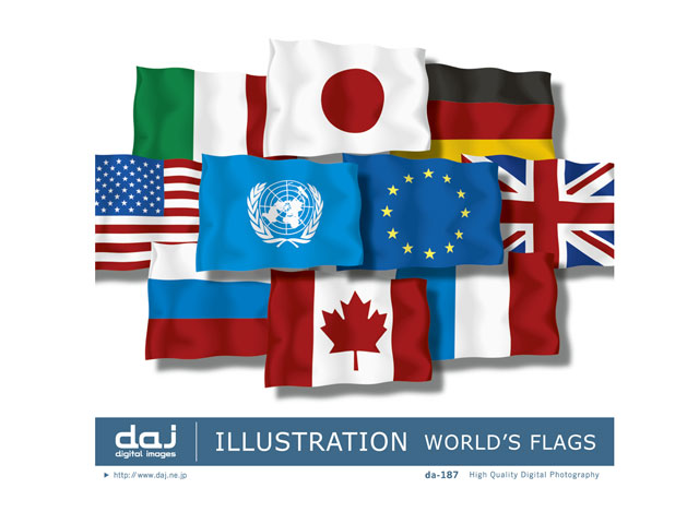 �ʐ^�f�� DAJ digital images 187 ILLUSTRATION / WORLD'S FLAGS [�C���X�g�V���[�Y�`���E�̍���] �̐��i�摜