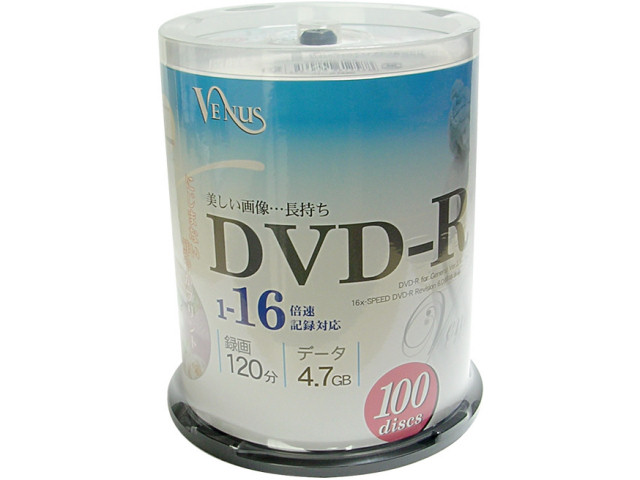 VDR47-16X100PW (DVD-R 16�{�� 100���g) �̐��i�摜