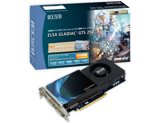 ELSA GLADIAC GTS 250 512MB AION (PCIExp 512MB) �̐��i�摜