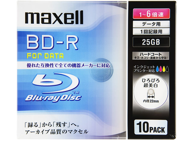 BR25PWPC.10S (BD-R 6�{�� 10���g) �̐��i�摜