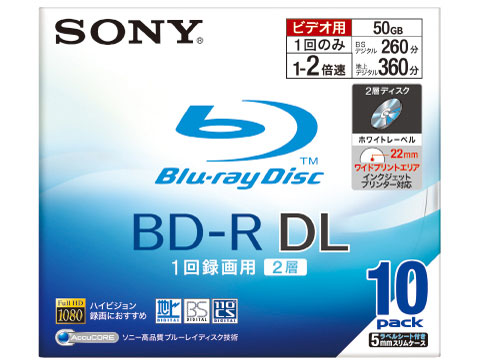 10BNR2VBPS2 (BD-R DL 2�{�� 10���g) �̐��i�摜