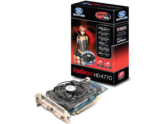 SAPPHIRE HD 4770 512MB GDDR5 PCIE DUAL DVI-I/TVO (PCIExp 512MB) �̐��i�摜