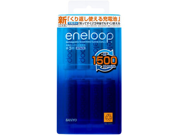 eneloop �P3�`8����p�b�N HR-3UTGA-8BP �̐��i�摜