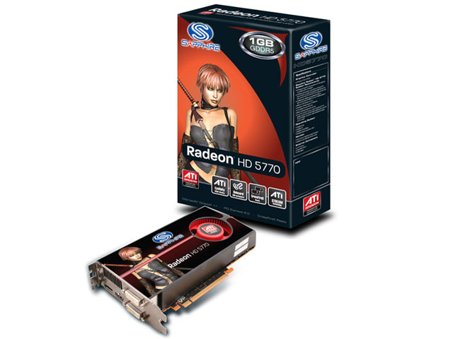 SAPPHIRE HD 5770 1G GDDR5 PCIE DUAL DVI-I/HDMI/DP (PCIExp 1GB) �̐��i�摜